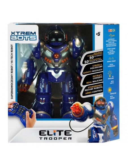Interaktywny Robot Elite Trooper programowanie + 5 Pocisków