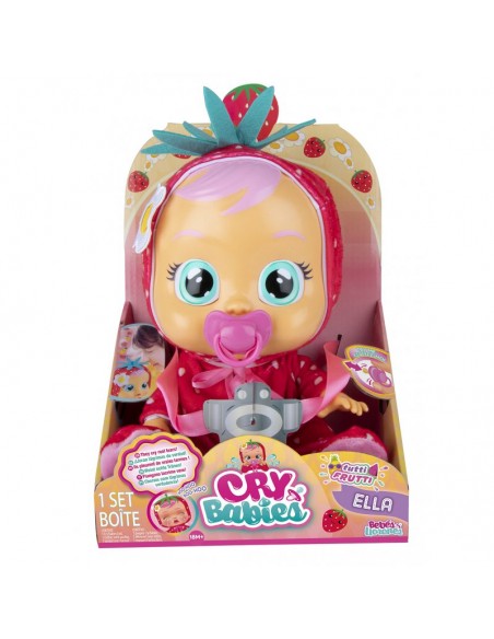 Cry Babies Tutti Frutti Płacząca lalka bobas Ella Truskawka