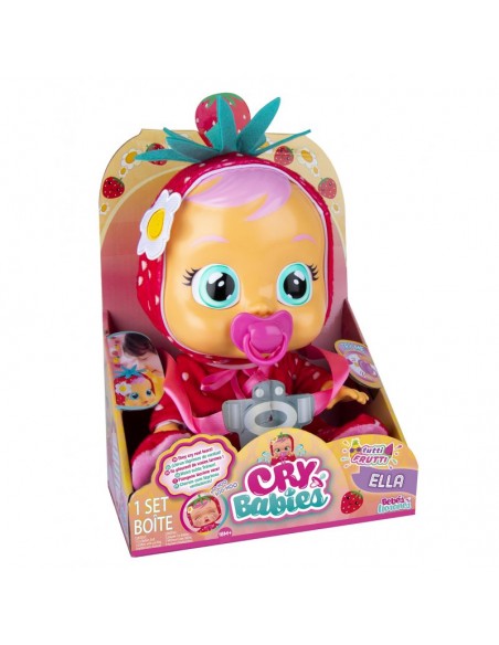 Cry Babies Tutti Frutti Płacząca lalka bobas Ella Truskawka