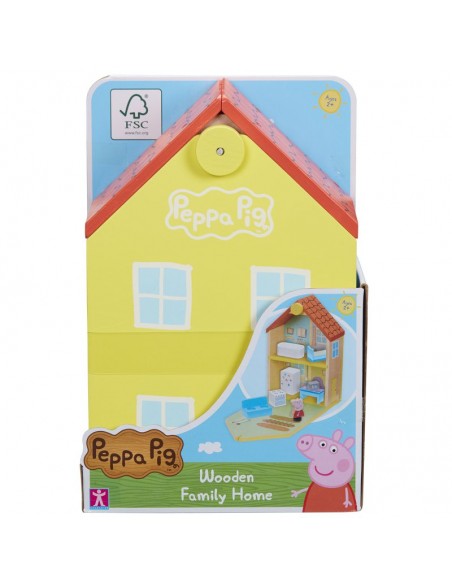 Świnka Peppa Drewniany domek rodzinny z figurką Peppy