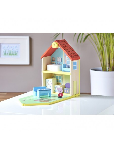 Świnka Peppa Drewniany domek rodzinny z figurką Peppy