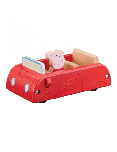 Świnka Peppa Drewniany samochód z figurką Peppy