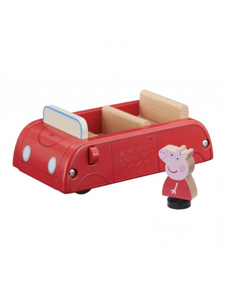 Świnka Peppa Drewniany samochód z figurką Peppy