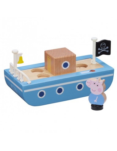 Świnka Peppa Drewniana łódka z figurką Georga...