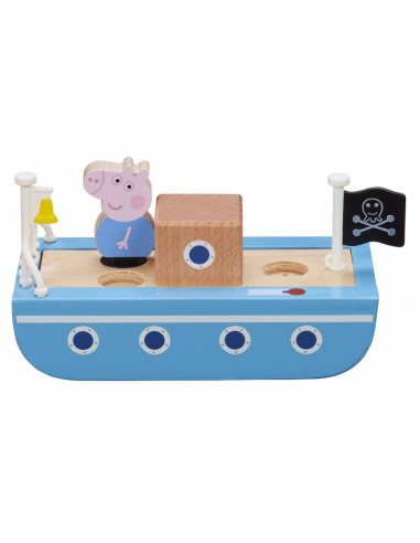 Świnka Peppa Drewniana łódka z figurką Georga...