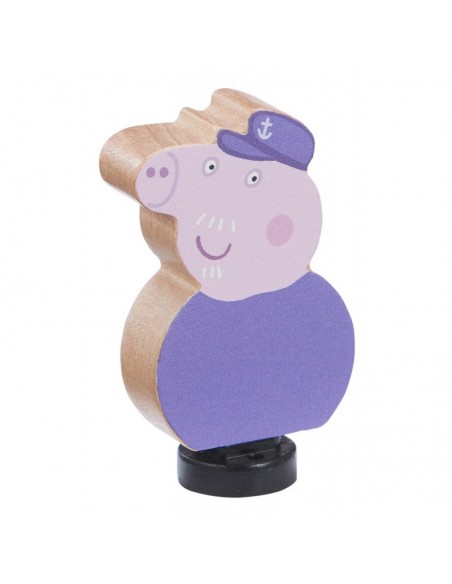 Świnka Peppa Drewniany pociąg z figurką Dziadka Świnki 07210