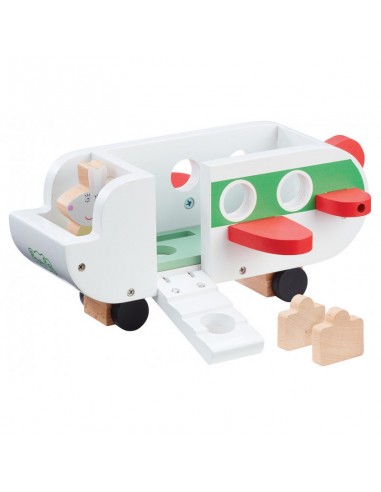 Świnka Peppa Drewniany samolot z figurką 07211