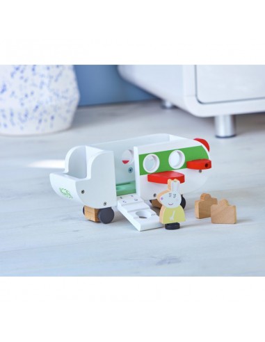 Świnka Peppa Drewniany samolot z figurką 07211