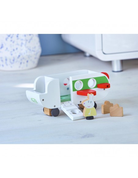 Świnka Peppa Drewniany samolot z figurką 07211