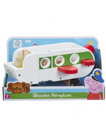 Świnka Peppa Drewniany samolot z figurką 07211