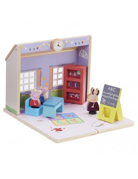 Świnka Peppa Drewniana szkoła + 3 Figurki 07212