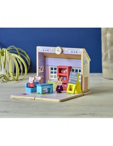 Świnka Peppa Drewniana szkoła + 3 Figurki 07212