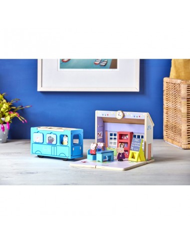 Świnka Peppa Drewniana szkoła + 3 Figurki 07212