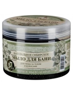 Agafia Mydło Ziołowe naturalne czarne Syberyjskie 500ml