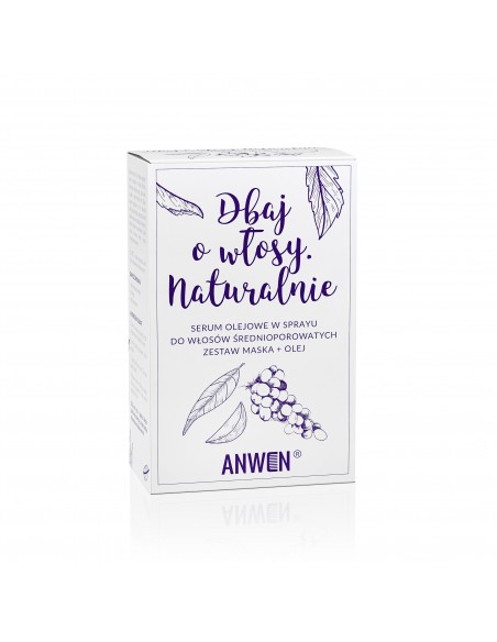 ANWEN Zestaw MASKA + OLEJ do średniej porowatości