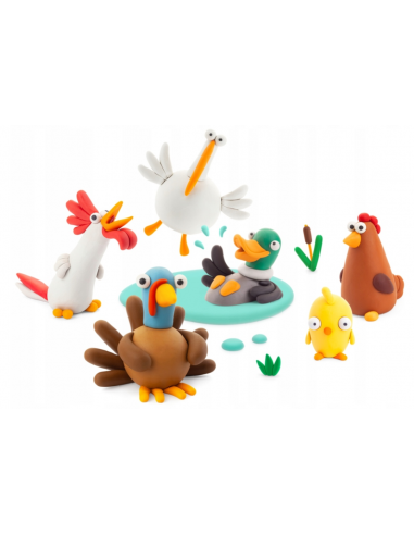 Hey Clay Masa plastyczna PTAKI Z FARMY