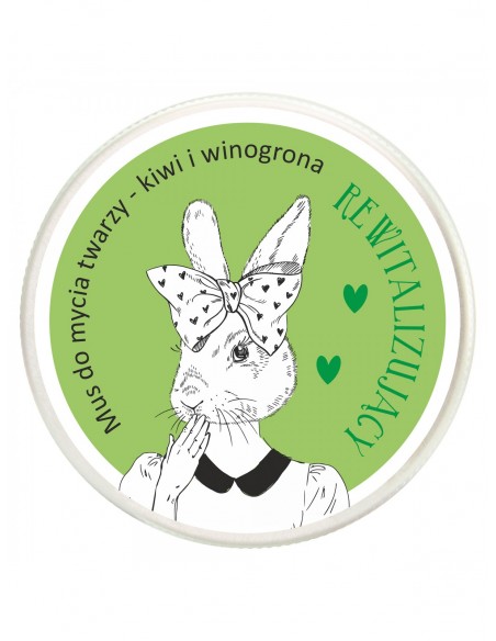Mus do mycia twarzy laq KRÓLICZKA KIWI I WINOGRONA