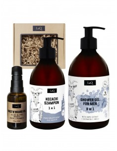 KOZIOŁ Zestaw laq Żel pod prysznic + szampon + olej -...