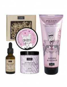 laq PIWONIA Zestaw: Multi-Oil serum + balsam + mus do...