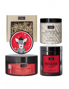 PRALINKA Zestaw laq mus do ciała + mus do twarzy + masło...