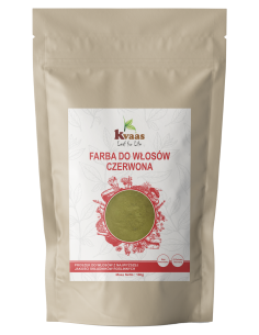 KVAAS FARBA HENNA DO WŁOSÓW CZERWONA 100g