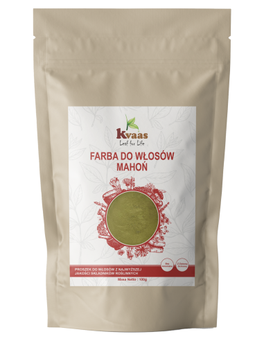 KVAAS FARBA HENNA DO WŁOSÓW MAHOŃ 100g