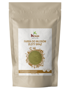 KVAAS FARBA HENNA DO WŁOSÓW ZŁOTY BRĄZ 100g