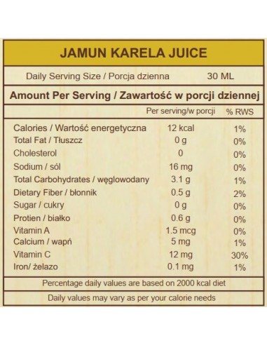 SATTVA SOK Z OWOCÓW MELONA I CZAPETKI JAMUN...
