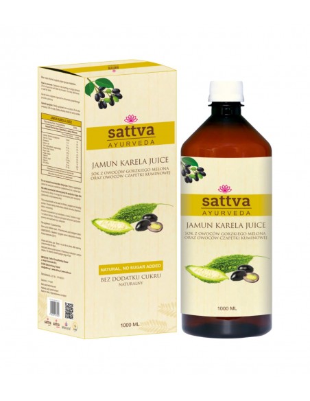 SATTVA SOK Z OWOCÓW MELONA I CZAPETKI JAMUN KARELA 1L