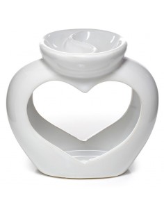 Eden Ceramiczny kominek podgrzewacz olejków i wosku (Biały) 2