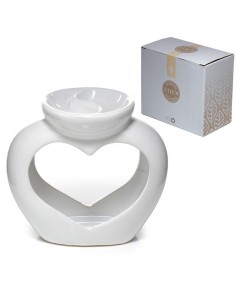 Eden Ceramiczny kominek podgrzewacz olejków i wosku (Biały)