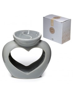 Eden kominek Ceramiczny podgrzewacz olejków i wosku (Szary)