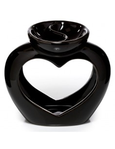 Eden kominek Ceramiczny podgrzewacz olejków i wosku (Czarny) 2