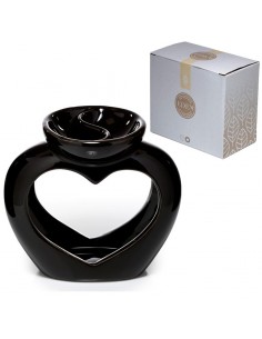 Eden kominek Ceramiczny podgrzewacz olejków i wosku (Czarny)