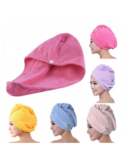 Turban na głowę Pronett mikrofibra odcienie różowego