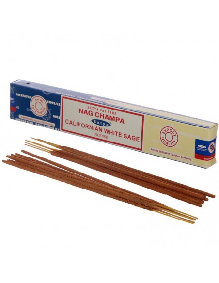 Satya Sai Baba Nag Champa i Biała kalifornijska szałwia Kadzidełka