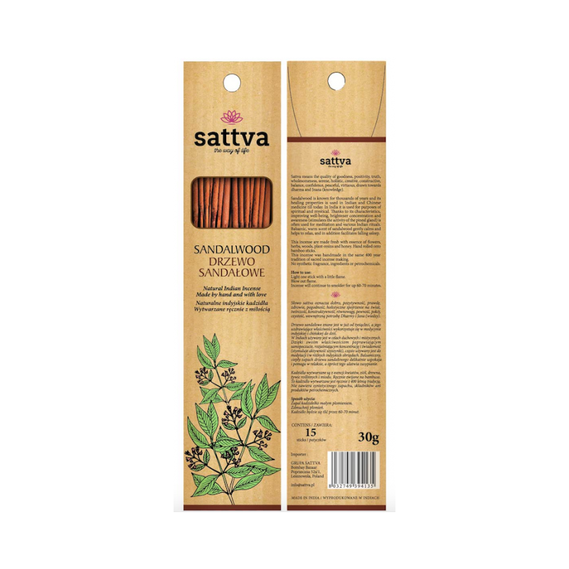 KADZIDEŁKA SATTVA DRZEWO SANDAŁOWE 30G