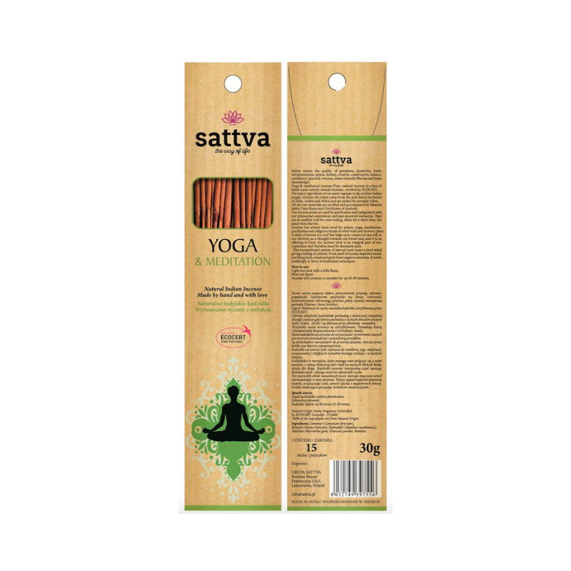 KADZIDEŁKA SATTVA INSENCE YOGA & MEDITATION 30G...