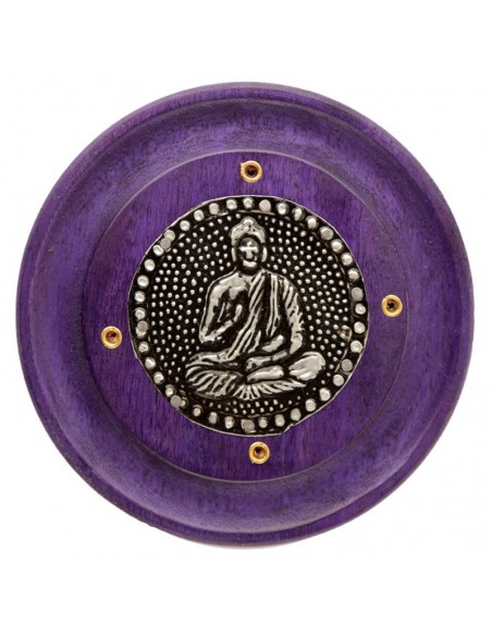 Popielnica Okrągła na kadzidła Budda Fioletowa
