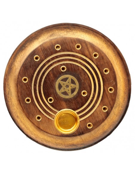 Popielnica na kadzidła Okrągła motyw Pentagram
