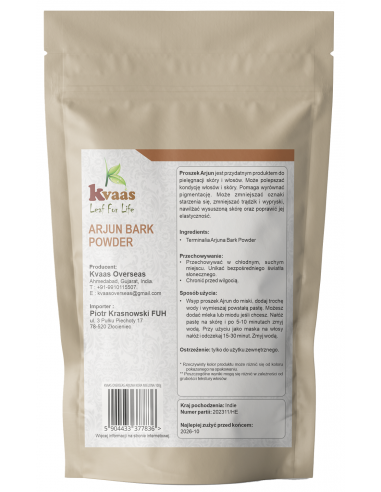 KVAAS ARJUNA W PROSZKU KORA MIELONA PROSZEK 100g