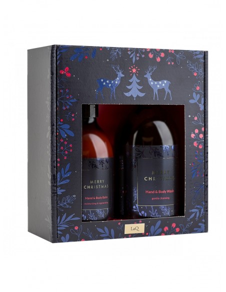 LAQ Zestaw Żel pod prysznic + balsam do ciała MERRY CHRISTMAS