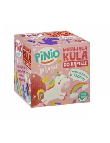 Pinio Magic Musująca kula do kąpieli różowa 140g