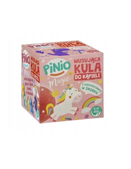 Pinio Magic Musująca kula do kąpieli różowa 140g